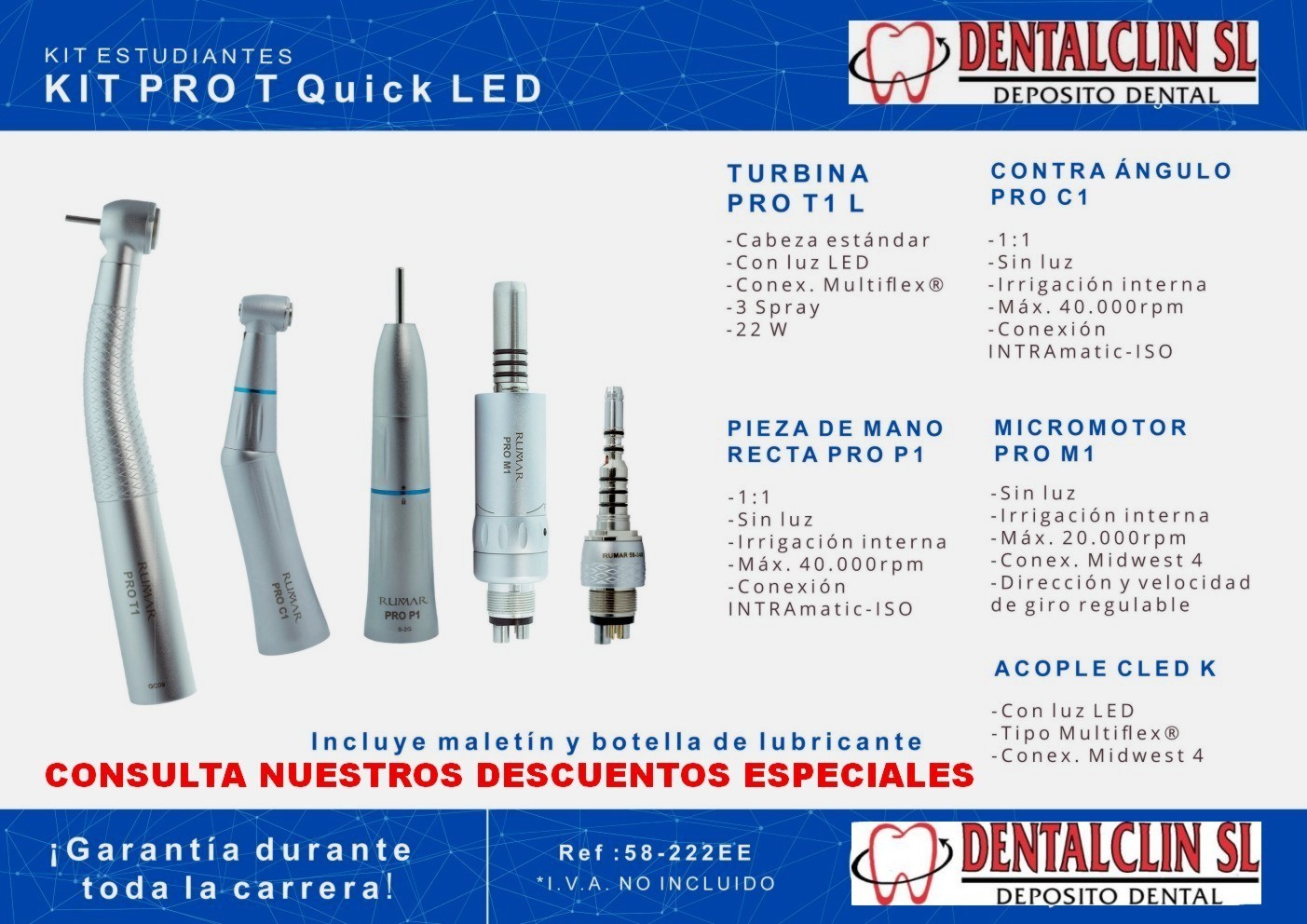 ESTUCHE ESTUDIANTE KIT PRO T QUICK LED